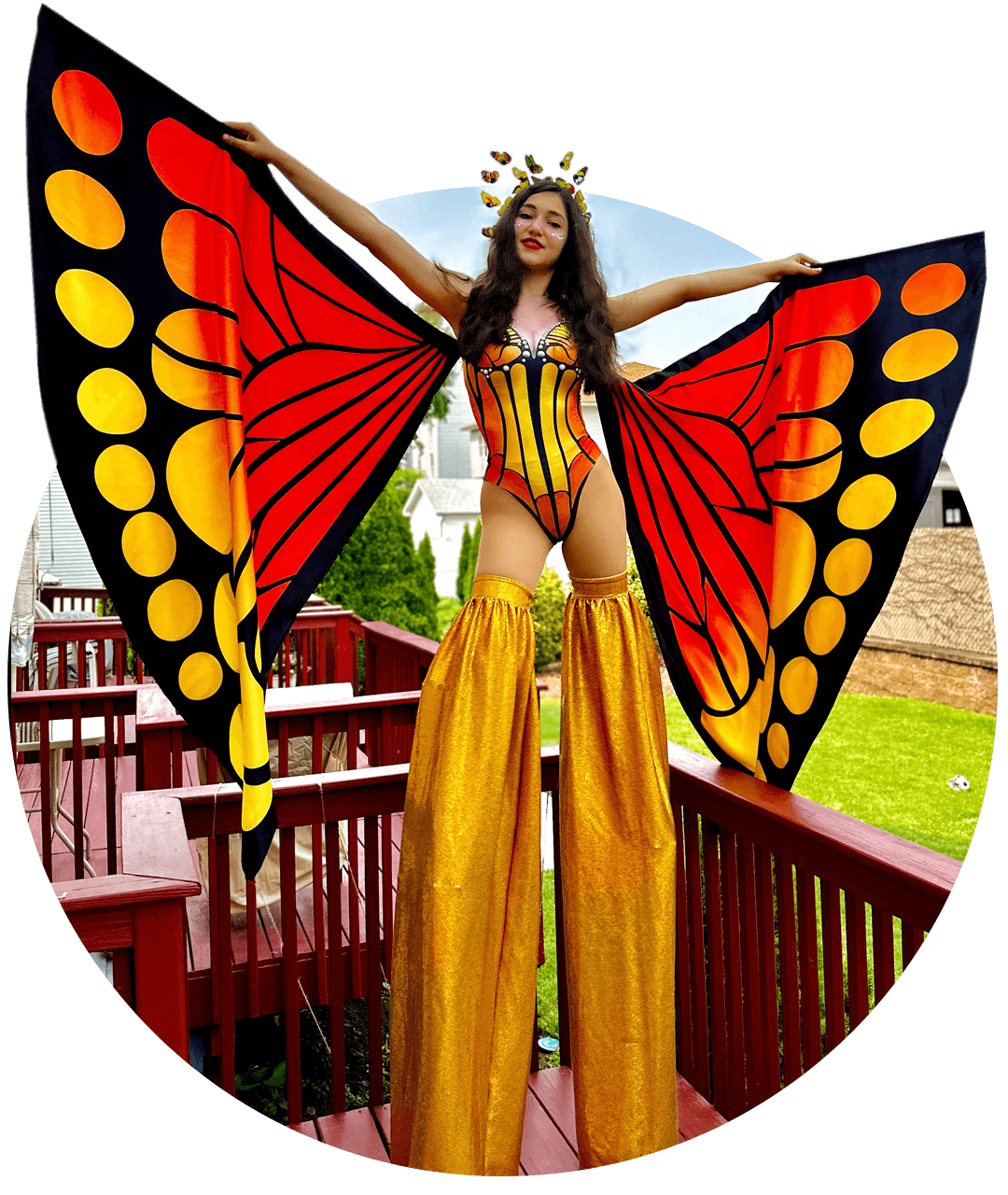 Stilt Walkers - published Neon Circus performance