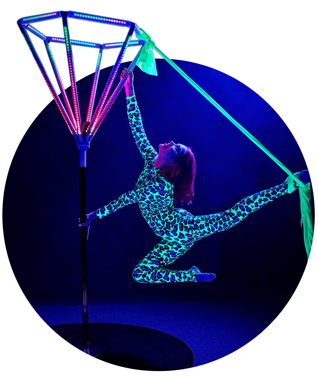 Led Diamond - published Neon Circus performance